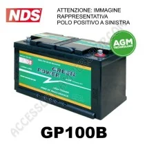Batteria NDS GP100B 12V 100AH AGM per Camper | Accessoricampershop.com