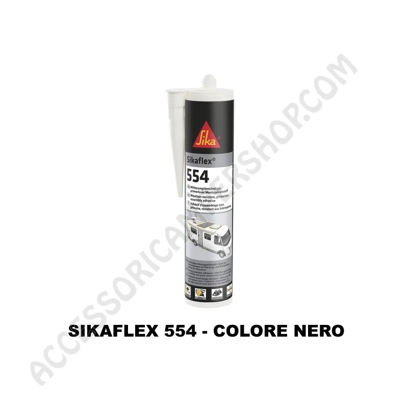 Adesivo SIKAFLEX-554 Nero 300ml per Camper | Accessoricampershop.com
