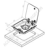 Piano cottura a gas CARBEST 1 fuoco con coperchio | Accessoricampershop.com