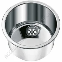 Lavello da incasso in acciaio inox Ø340 mm cilindrico | Accessoricampershop.com