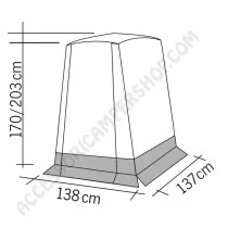 Tenda Veranda Posteriore VERTIC per VW Caddy | Accessoricampershop.com