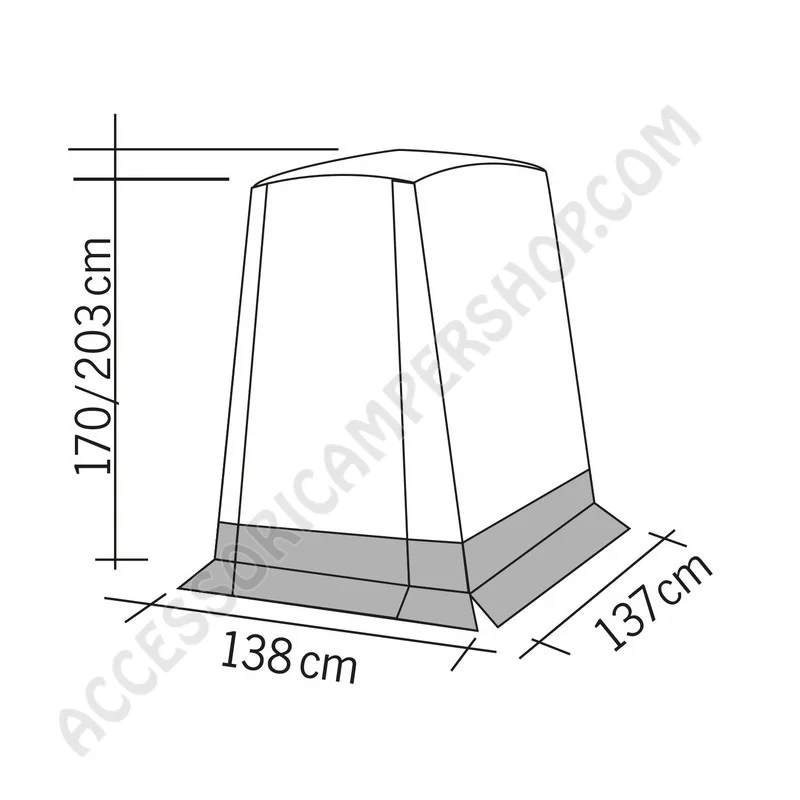 Tenda Veranda Posteriore VERTIC per VW Caddy | Accessoricampershop.com