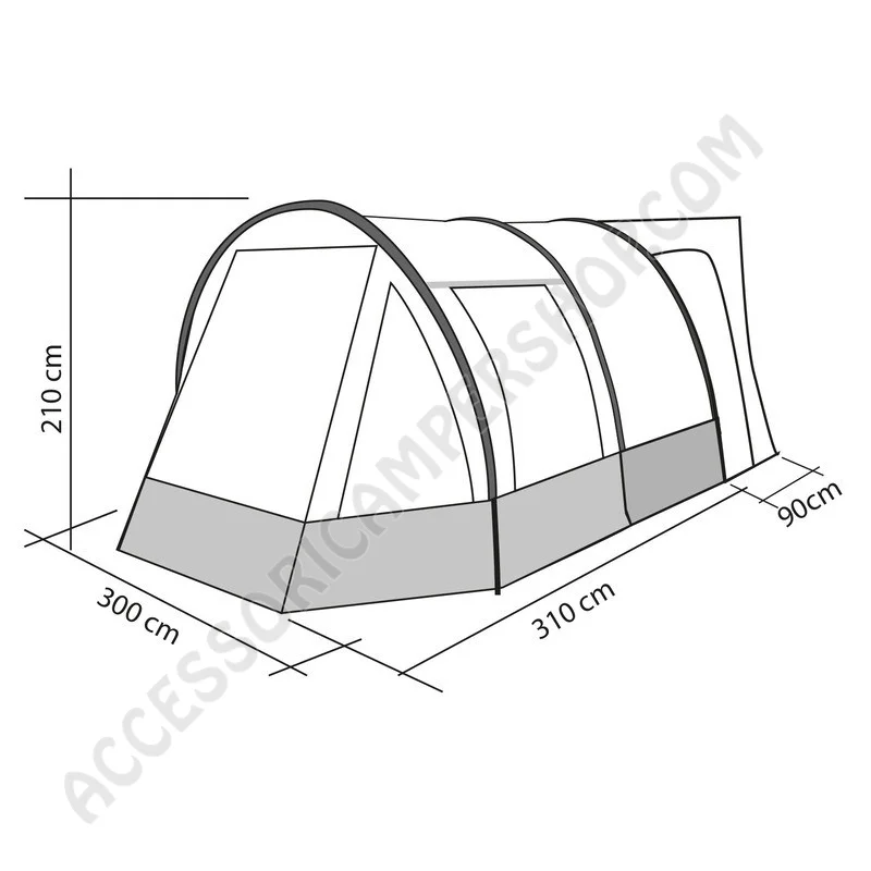 Tenda Veranda Laterale Tour Action 7 Reimo per Minivan | Accessoricampershop.com