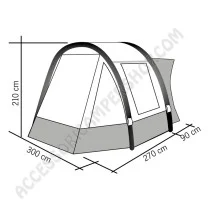 Tenda Veranda Pneumatica Tour Easy Air 2 per Van | Accessoricampershop.com