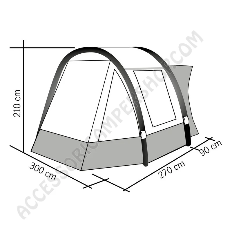 Tenda Veranda Pneumatica Tour Easy Air 2 per Van | Accessoricampershop.com