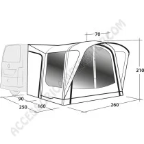 Tenda Gonfiabile Laterale Newburg 160 Air | Accessoricampershop.com