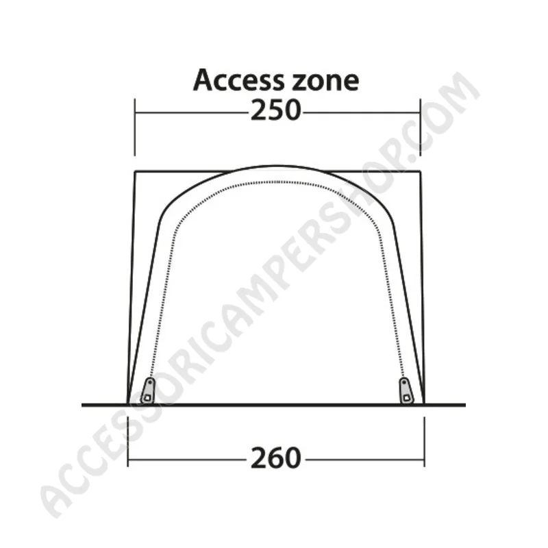Tenda Gonfiabile Laterale Newburg 160 Air | Accessoricampershop.com