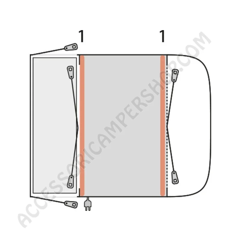 Tenda Gonfiabile Laterale Newburg 160 Air | Accessoricampershop.com