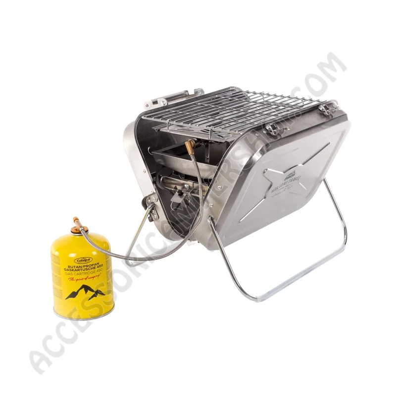Barbecue a Gas Portatile in Acciaio Inox | Accessoricampershop.com