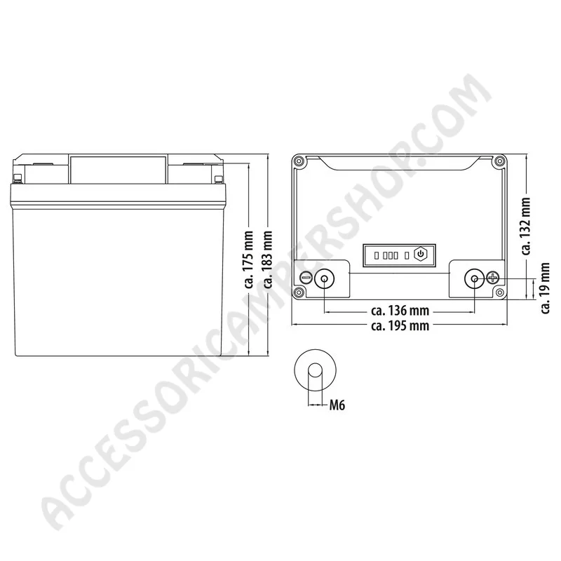 Batteria Litio Carbest 50Ah con Bluetooth | Accessoricampershop.com