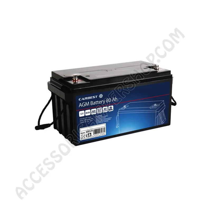 Batteria AGM 80AH Carbest per Camper e Caravan | Accessoricampershop.com