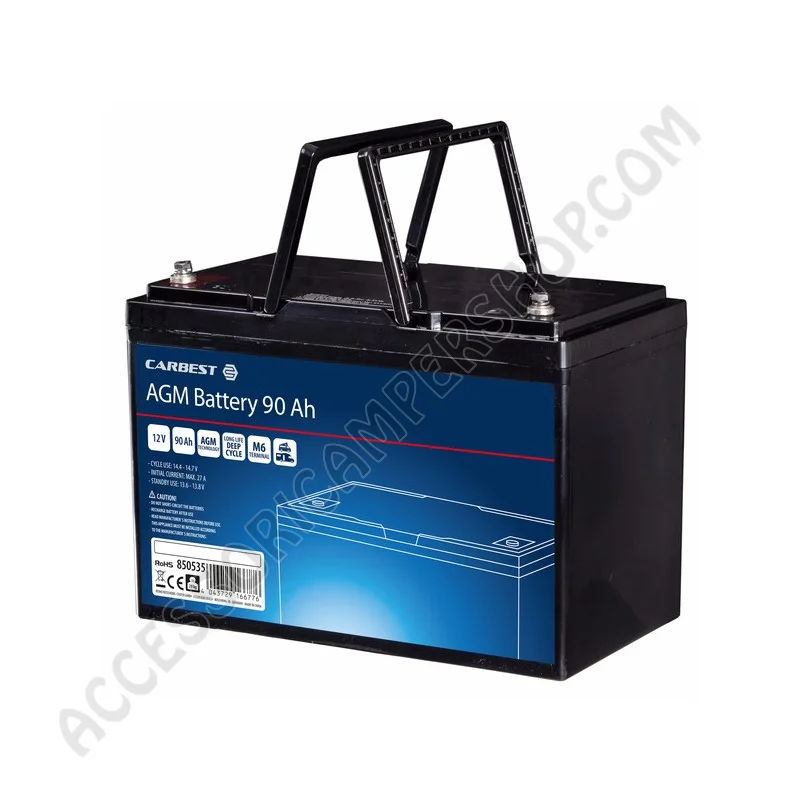 Batteria AGM 90AH Carbest per Camper e Caravan | Accessoricampershop.com