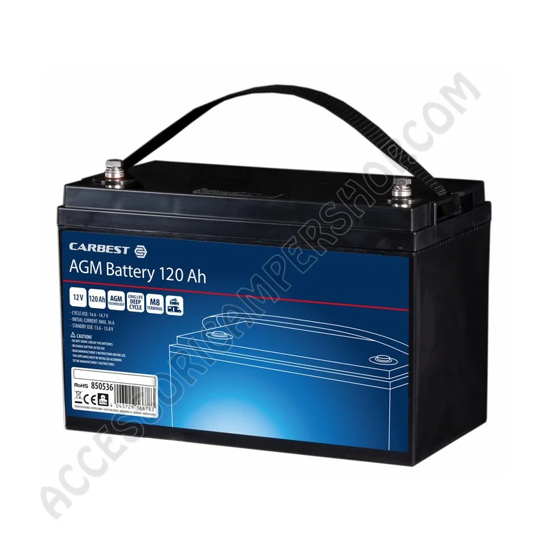 Batteria AGM 120AH Carbest per Camper e Caravan | Accessoricampershop.com