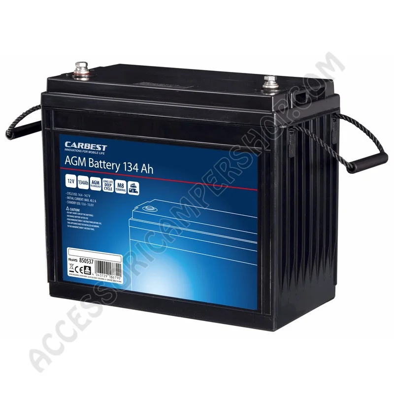Batteria AGM 134AH Carbest per Camper e Caravan | Accessoricampershop.com