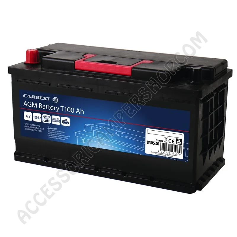 Batteria AGM 100AH T5 Carbest per Camper | Accessoricampershop.com