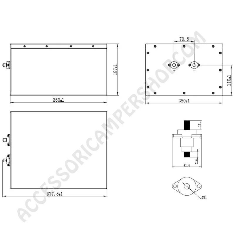 Batteria Litio LI200BT per Fiat Ducato | Accessoricampershop.com
