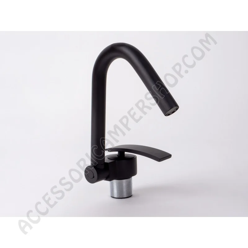 Rubinetto miscelatore pieghevole nero | Accessoricampershop.com