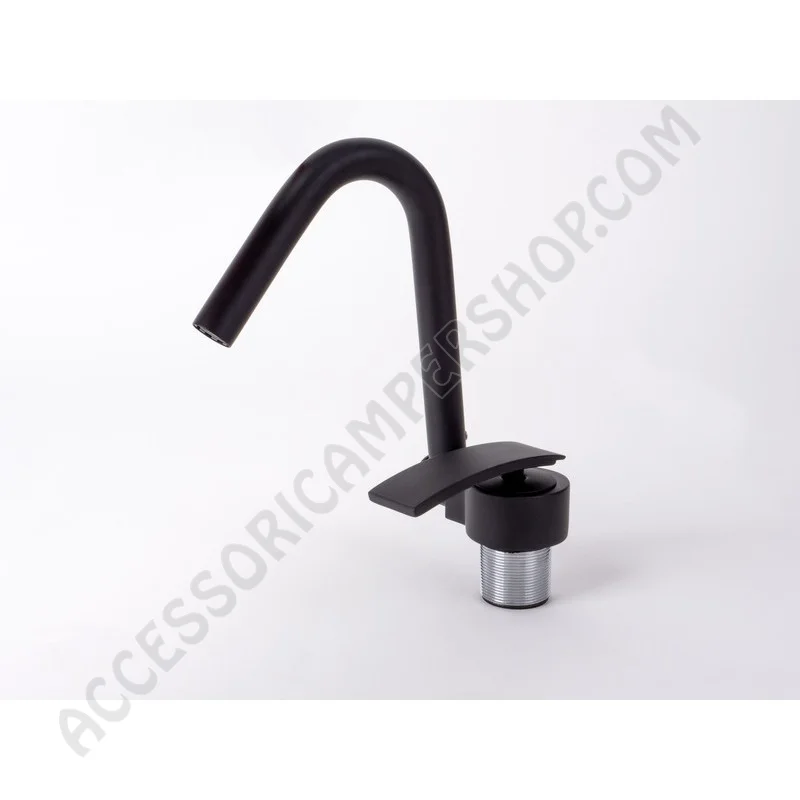 Rubinetto miscelatore pieghevole nero | Accessoricampershop.com