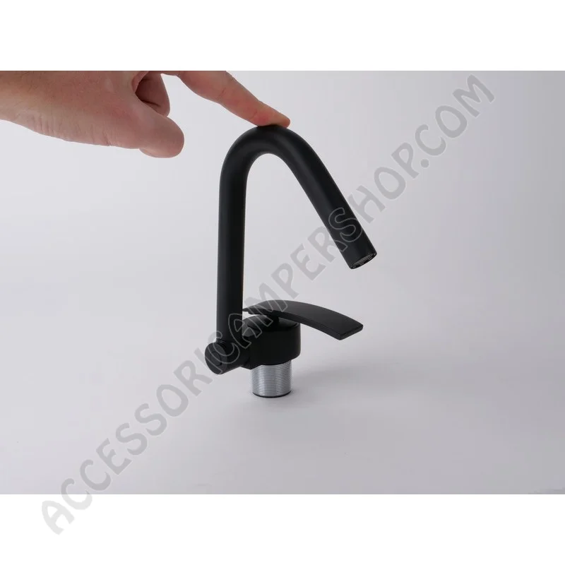 Rubinetto miscelatore pieghevole nero | Accessoricampershop.com