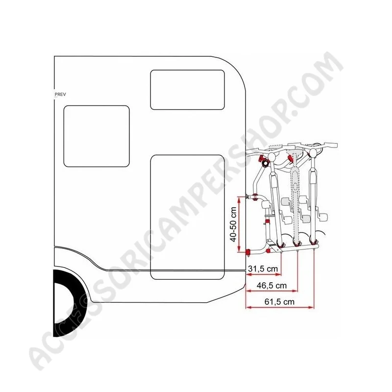 Porta-bici Fiamma Carry-Bike CL 2017 per camper | Accessoricampershop.com