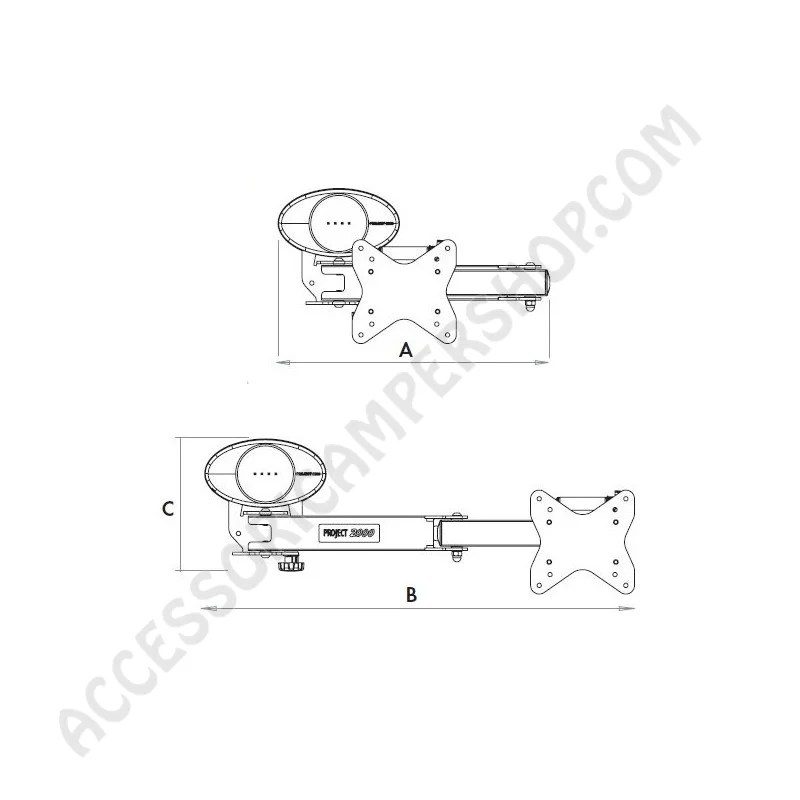 Supporto TV a braccio LCD per camper | Accessoricampershop.com