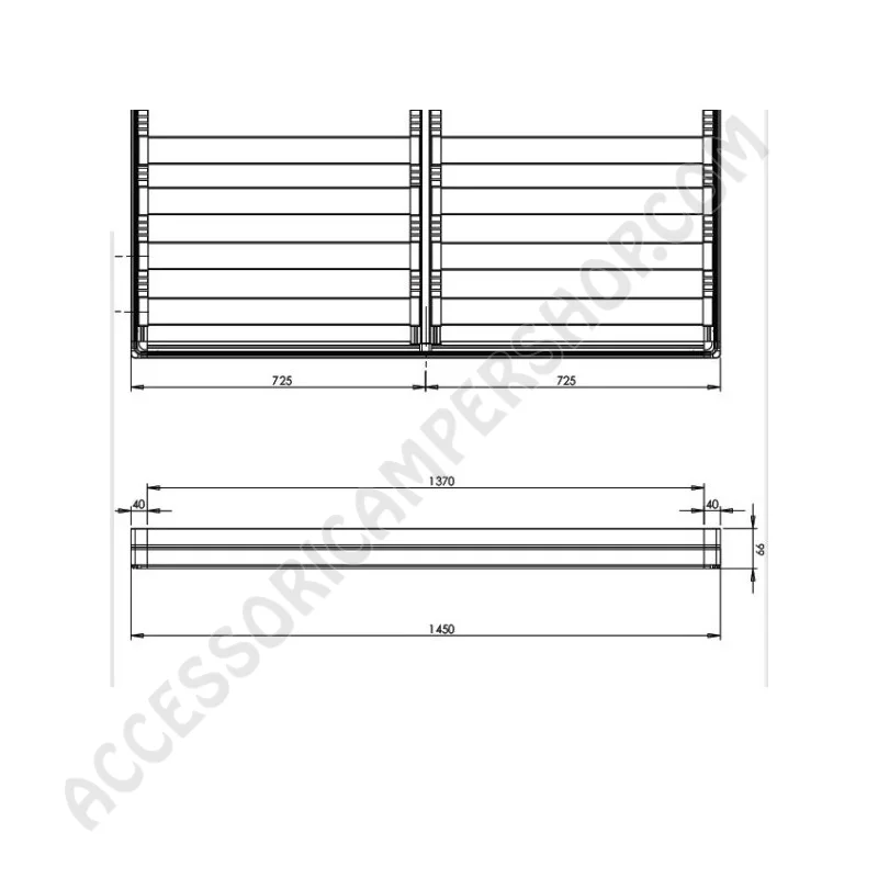 Kit Rete Letto Matrimoniale in Alluminio Componibile | Accessoricampershop.com