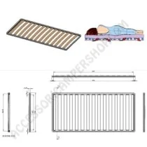 Kit Rete Letto Singolo in Alluminio Mod. Sara | Accessoricampershop.com