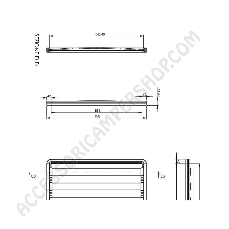 Kit Rete Letto Singolo in Alluminio Mod. Sara | Accessoricampershop.com