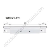 Cerniera C06 Bianca RAL9010 per Porta 285x48 mm | Accessoricampershop.com