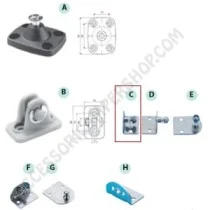 Supporti Laterali Inox per Molle a Gas | Accessoricampershop.com