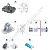 Supporti laterali inox per molle a gas camper | Accessoricampershop.com