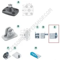 Staffe piatte inox per molle a gas camper | Accessoricampershop.com