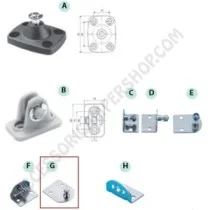 Staffe Piatte Inox per Molle a Gas Camper | Accessoricampershop.com