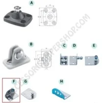 Supporti laterali inox per molle a gas portelloni | Accessoricampershop.com