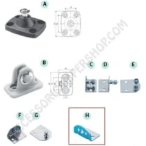 Coppia Staffa a Tre Fori Inox per Molle a Gas | Accessoricampershop.com