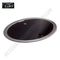 Piano cottura ovale 2 fuochi in acciaio inox | Accessoricampershop.com