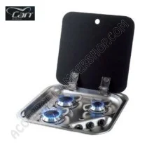 Piano Cottura Quadrato 3 Fuochi Inox | Accessoricampershop.com
