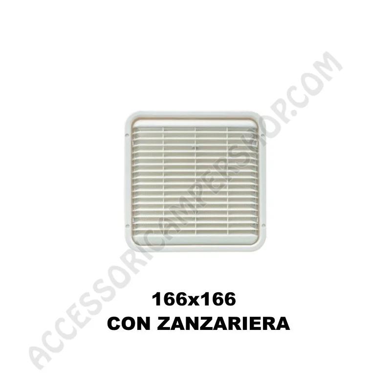 Areatore da Appoggio 166x166 mm con Zanzariera | Accessoricampershop.com