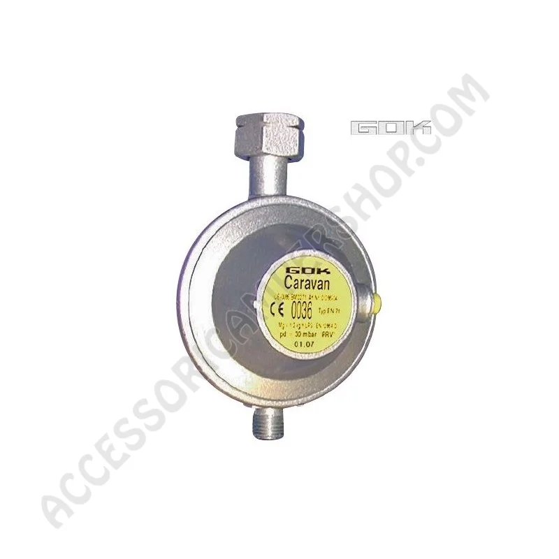 Regolatore Gas GOK 30 mbar per Bombola | Accessoricampershop.com