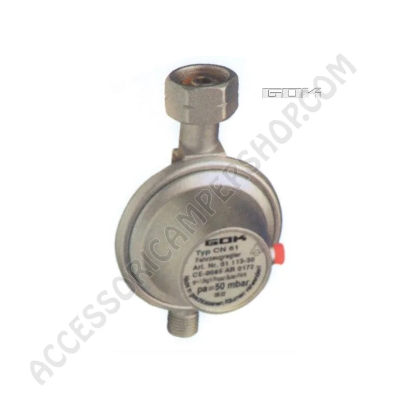 Regolatore Gas GOK 30 mbar con Sicurezza | Accessoricampershop.com