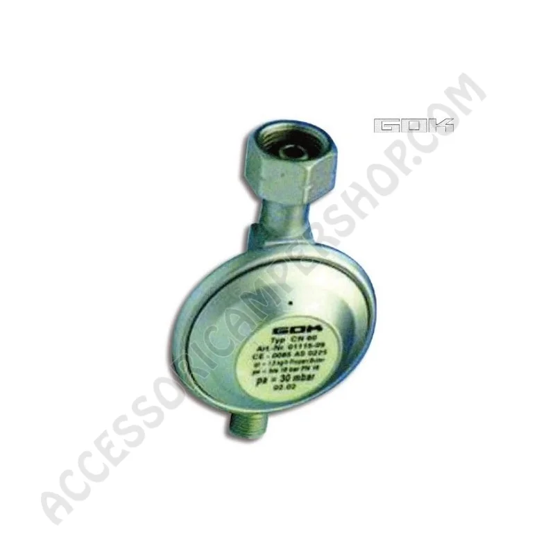 Regolatore Gas GOK 30 mbar per Camping | Accessoricampershop.com