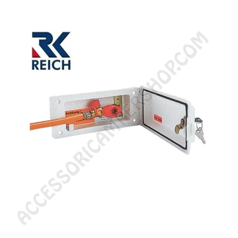 Presa Esterno Gas con Valvola di Chiusura Bianca | Accessoricampershop.com