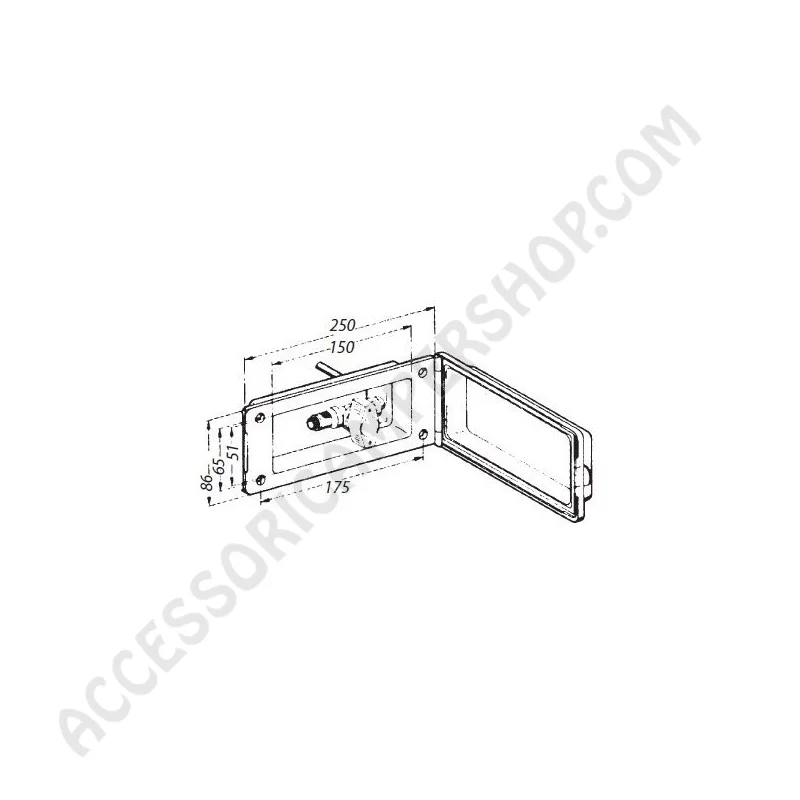 Presa Esterno Gas con Valvola di Chiusura Bianca | Accessoricampershop.com