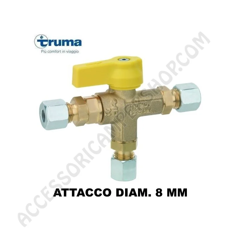 Valvola Truma a T ad Inversione Ø8 mm | Accessoricampershop.com