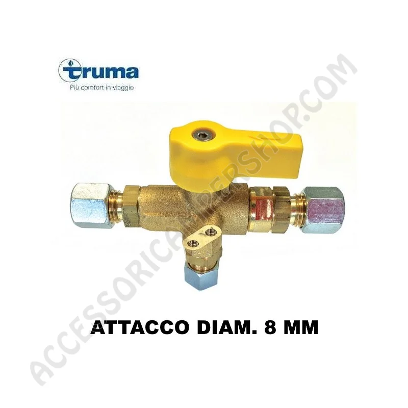 Valvola Truma a T ad Inversione Ø8 mm | Accessoricampershop.com