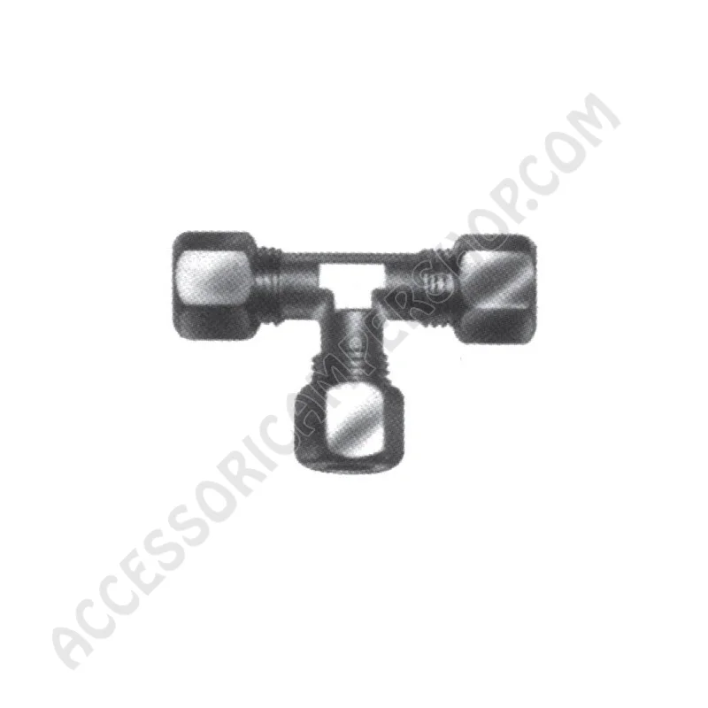 Raccordo gas a T in acciaio zincato Ø 8 mm | Accessoricampershop.com