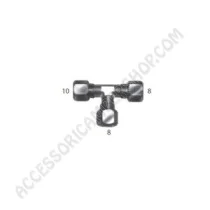 Raccordo Gas A T Acciaio Zincato 10/8/8 mm | Accessoricampershop.com