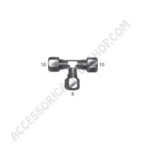 Raccordo Gas a T in Acciaio Zincato Ø 8/10/10 mm | Accessoricampershop.com