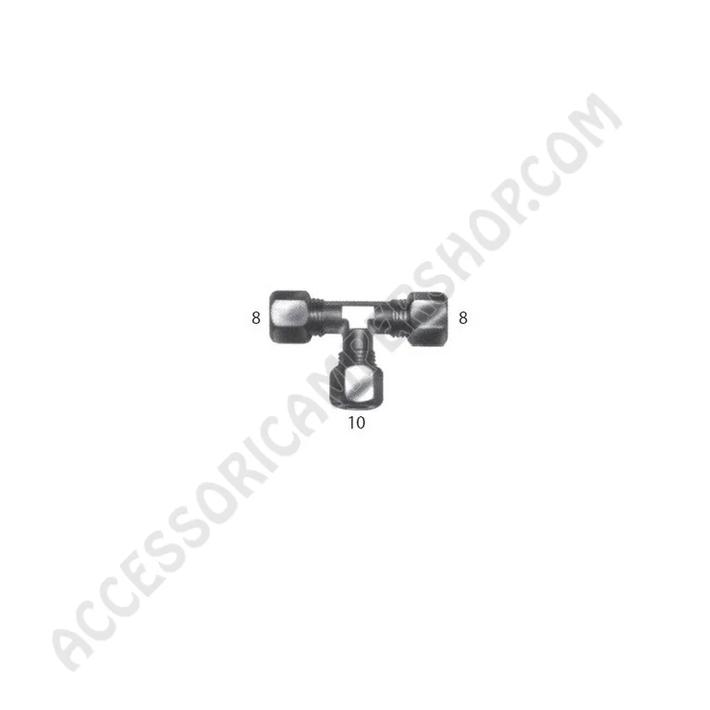 Raccordo Gas a T in Acciaio Zincato Ø 8/10 mm | Accessoricampershop.com