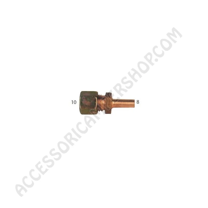 Raccordo dritto per tubo 10 mm per valvola | Accessoricampershop.com